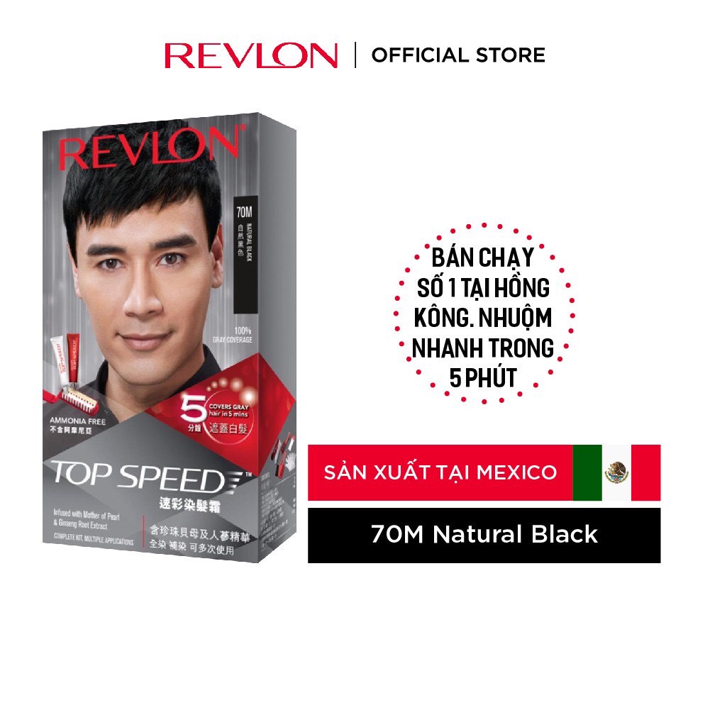 Nhuộm tóc phủ bạc Revlon TopSpeed dành cho nam 120ml