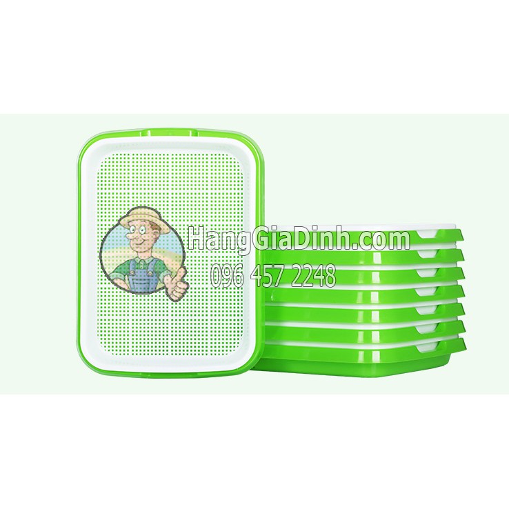 Bộ kệ trồng rau mầm cỏ lúa mì 4 tầng + 4 khay  2 lớp có bánh xe