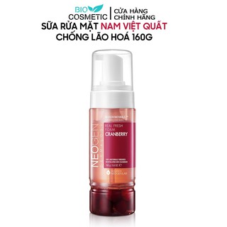 Sữa Rửa Mặt Tạo Bọt Nam Việt Quất Chống Lão Hoá Neogen Dermalogy Real Fresh Foam Cleanser Cranberry 160ml