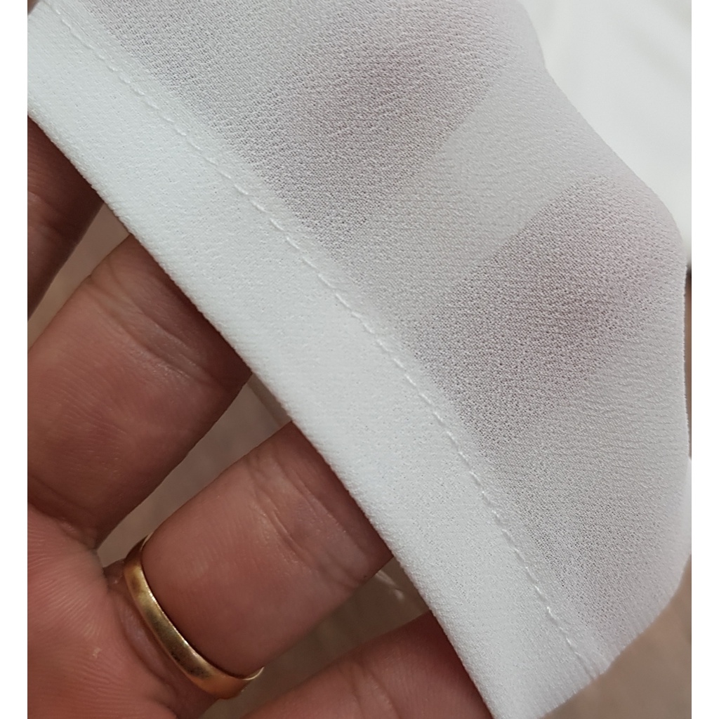 Áo Dài Trơn Màu Trắng 4 Tà-Áo Dài Min | BigBuy360 - bigbuy360.vn