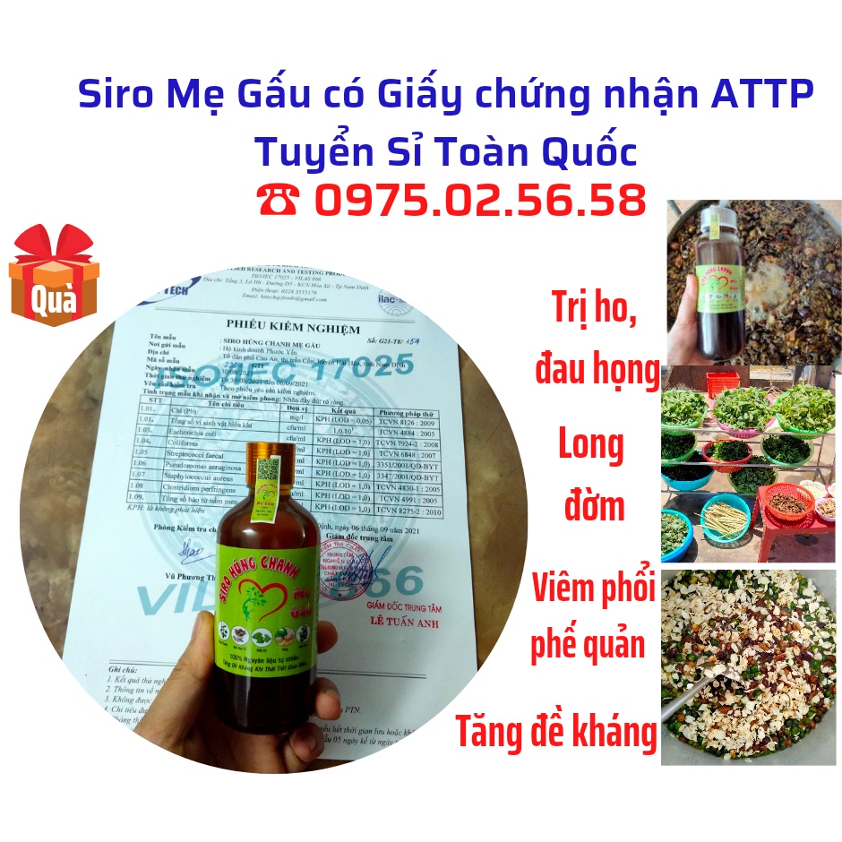 100ml Siro Ho Húng Chanh tăng đề kháng... ( siro Handmade giúp bổ phế Có kiểm định ATTP) CÓ TẶNG QUÀ kèm theo