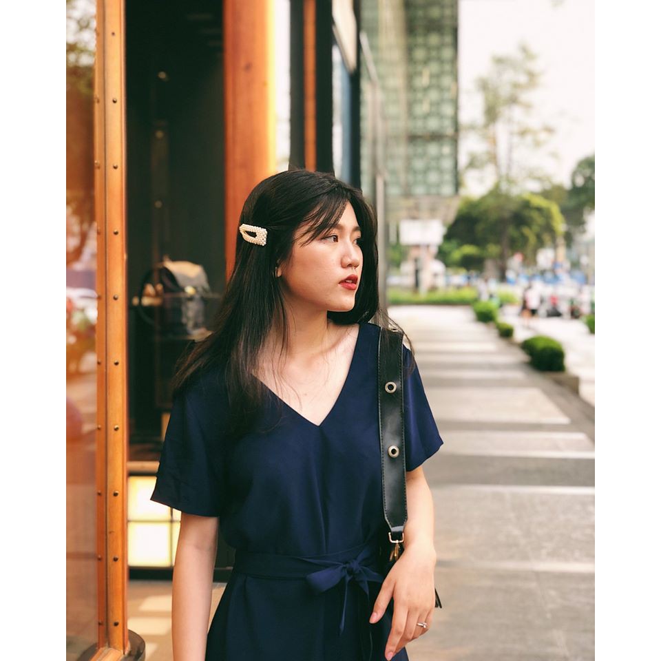 Váy Xanh Đen Serena Dáng Suông Dịu Dàng Cá Tính | BigBuy360 - bigbuy360.vn