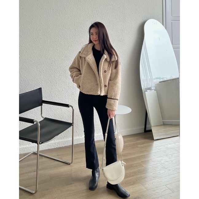 Quần jeans skinny loe cắt gấu orange