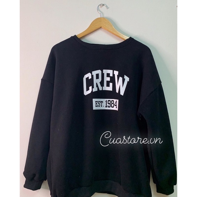 Áo sweater nỉ lót bông siêu dày dáng unisex