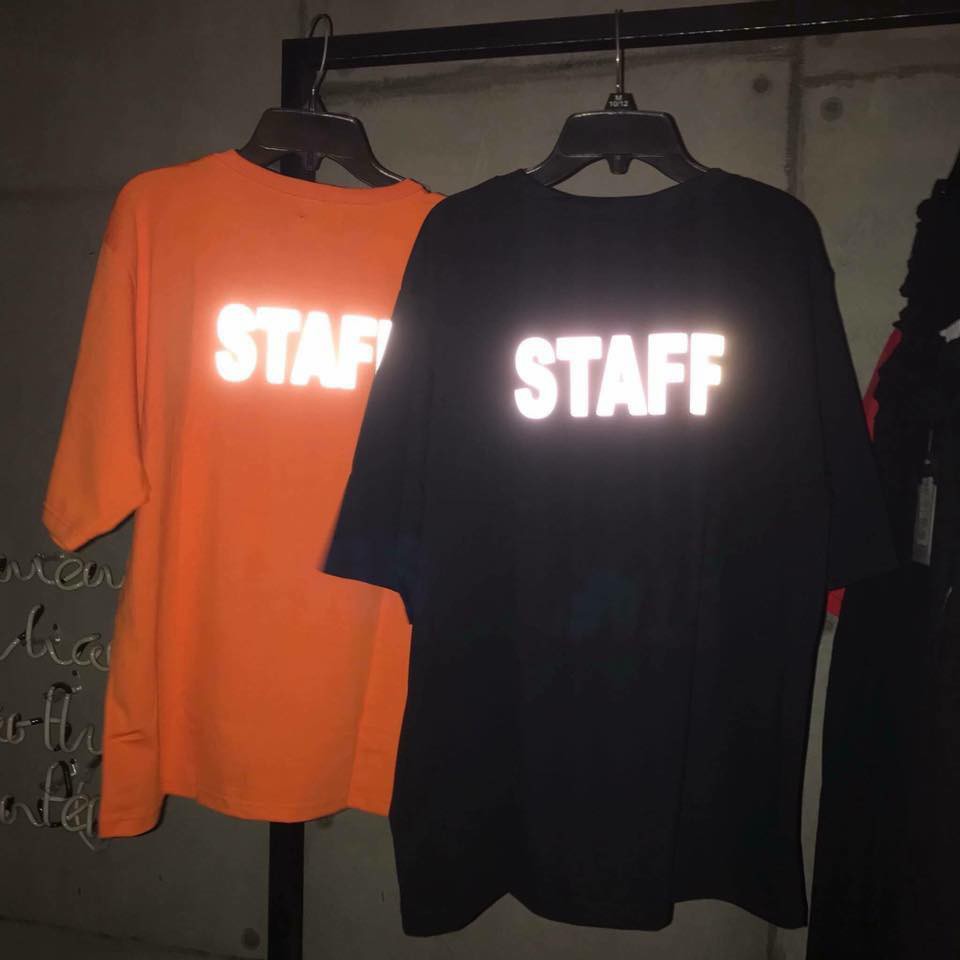 Áo Thun Phản Quang STAFF Cotton 75% Unisex nam nữ Đẹp Ken T-Shirt.