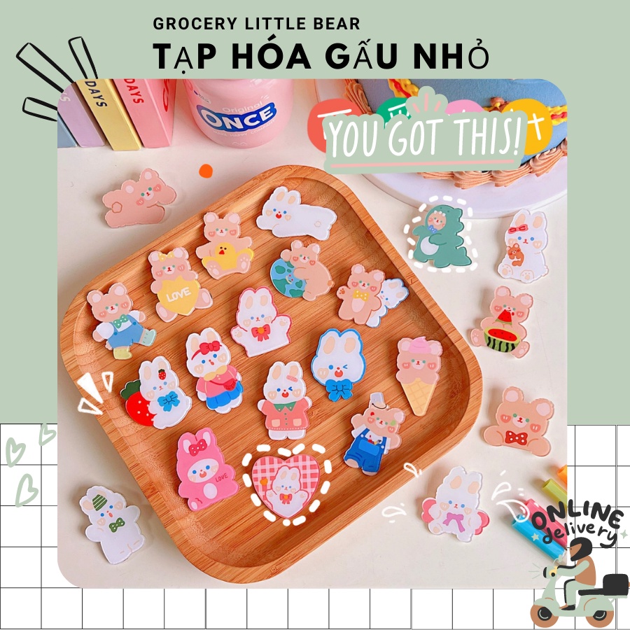 Pin trang trí mini, stick trang trí balo áo, phụ kiện trang trí dễ thương, huy hiệu/khuy cài balo