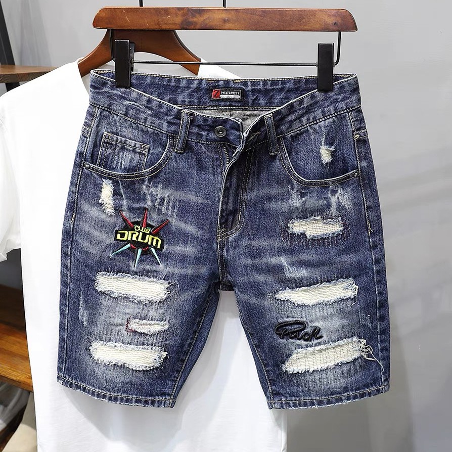 Quần short jean nam mẫu mới đẹp giá rẻ quần lửng chất bò co giãn cao cấp thời trang PRETTYGIRL PTGALL3