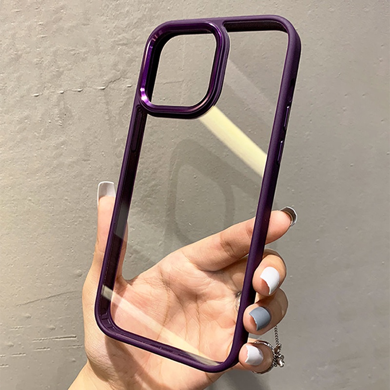 Ốp Điện Thoại Cứng Trong Suốt Chống Sốc Cho iPhone 12 13 14 Pro Max 14 Plus ip14 ip13