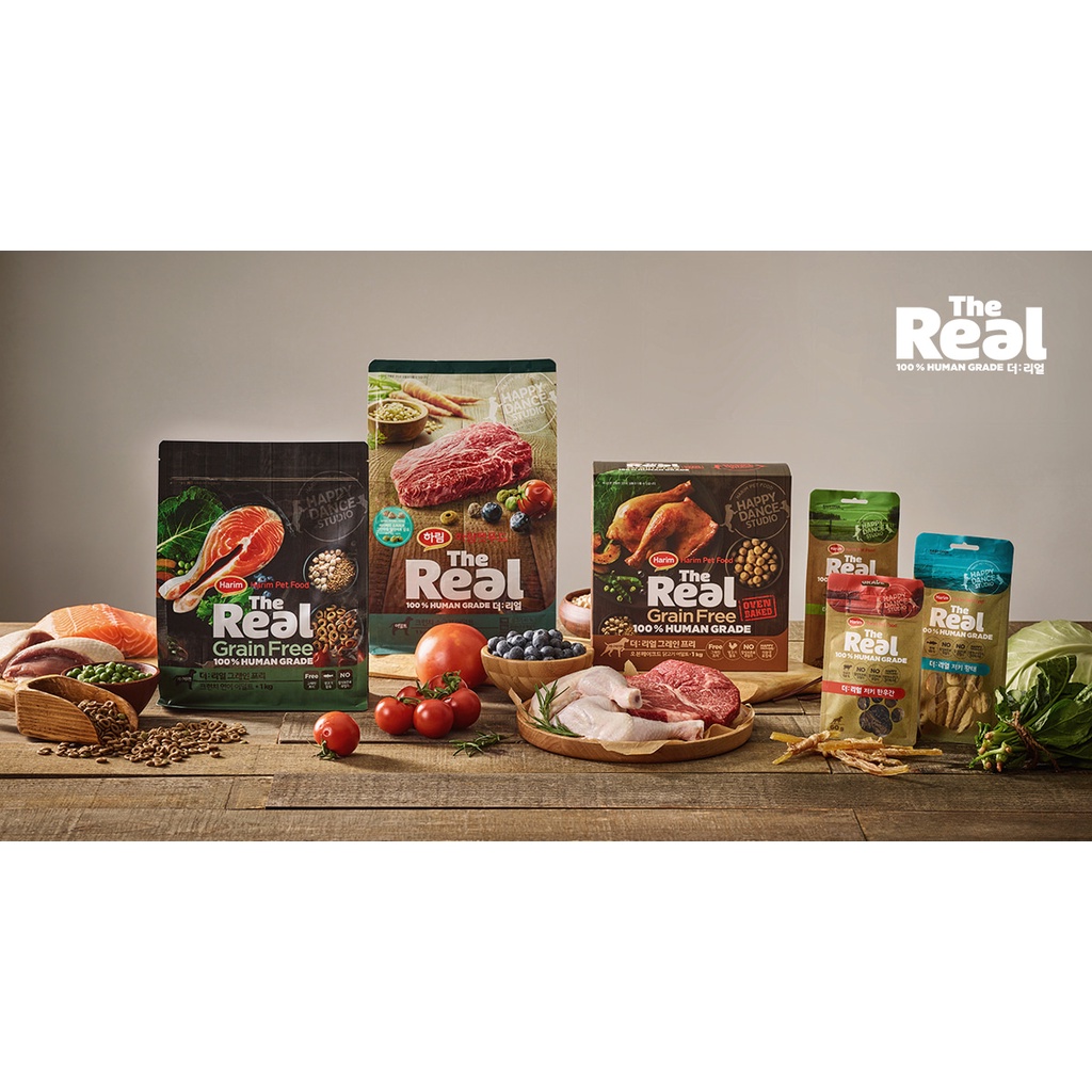 Hạt Harim The Real Oven Baked Grain Free 100% Human Grade cao cấp dành cho Chó trưởng thành Hàn Quốc Bò nướng giàu xơ