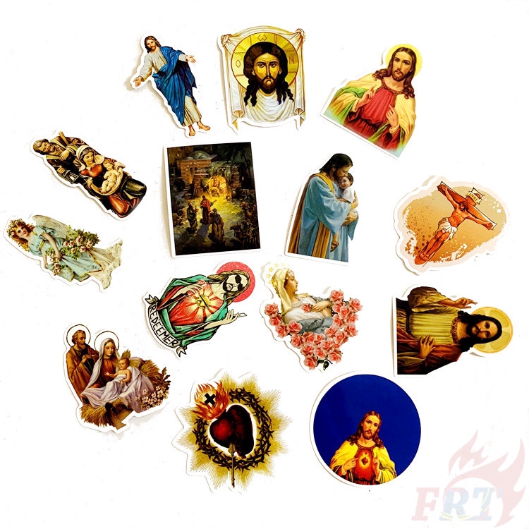 ❉ Jesus Christ . Famous Paintings Stickers ❉ 68Pcs/Set Fashion DIY Fashion Waterproof Decals Doodle Stickers