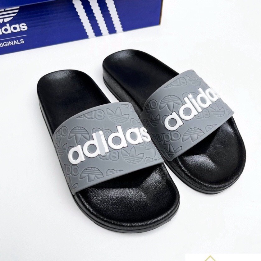 Dép Nam ,Dép adidas Quai Ngang  Họa Tiết 3 Lá Chìm Siêu Đẹp Và Cao Cấp