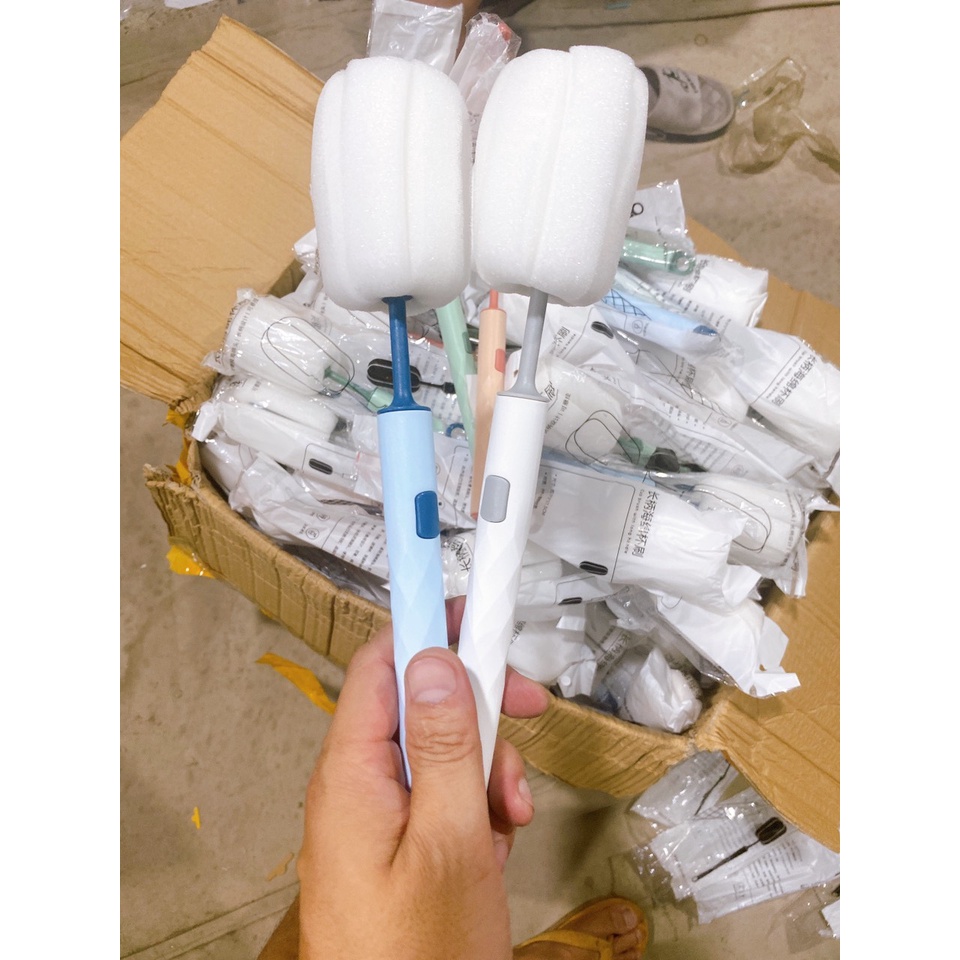 Cọ bình sữa bằng Mút Xốp - đầu mút có thể thay thế