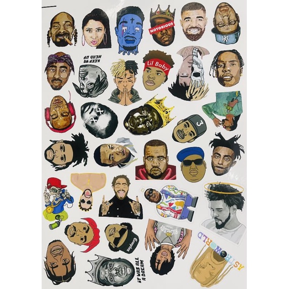 10-50 hình sticker rapper hiphop decal