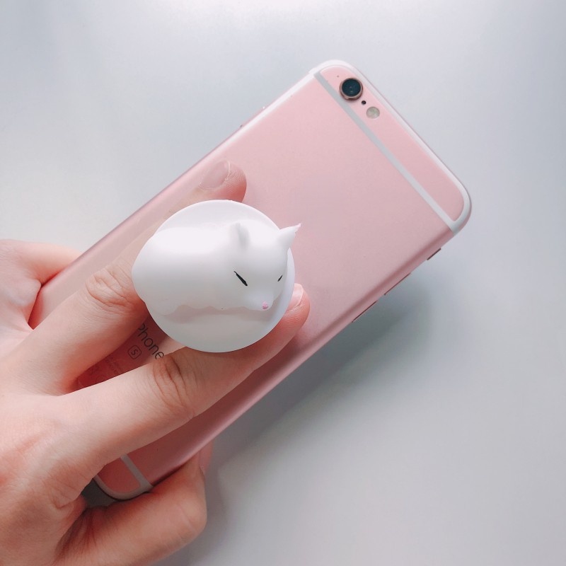 Đế đỡ điện thoại và máy tính bảng kiểu đồ chơi squishy hình mèo