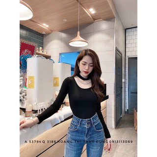 Áo borip tay dài cổ đài kèm xích cực sang TTSLA0398