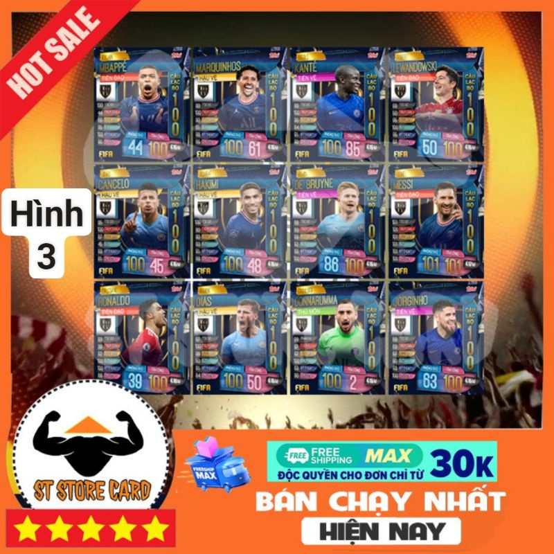 Thẻ cầu thủ TOTY FO4 2019-22 Size Poca Match Attax thẻ in custom ST STORE CARD