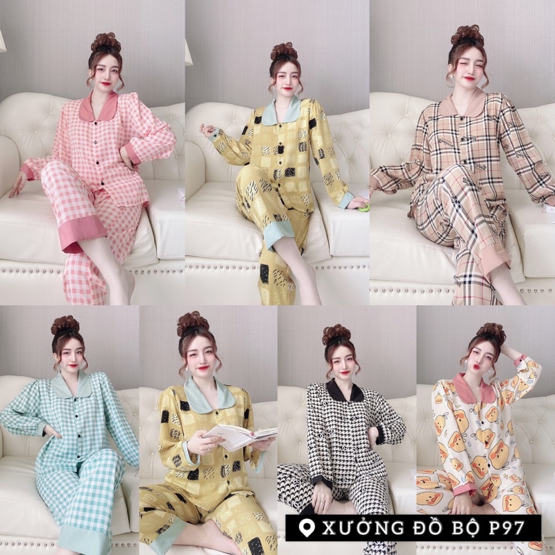 sét đồ bộ mặc nhà lụa mango hot nhất hiện nay, pijama nữ tay dài quần dài, đồ ngủ cao cấp, sét bộ thun mềm mịn free ship