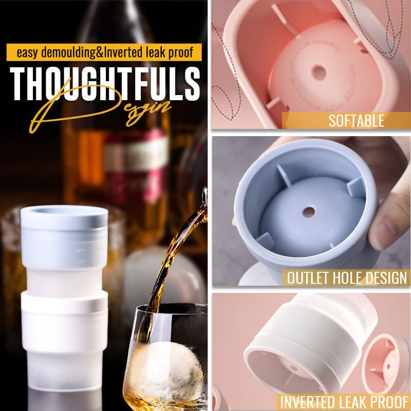 Khuôn Silicone Làm Nước Đá/Sô Cô La Hình Cầu 3D DIY