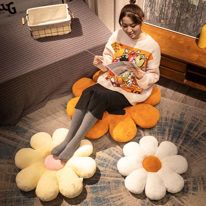 Gối đệm lót lưng hoa cúc dễ thương, gối hoa cúc decor Trang trí cửa