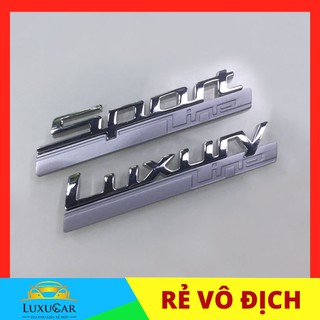 Tem dán Logo chữ nổi 3D Sport_Line/Luxury_Line cao cấp trang trí xe hơi, ô tô, xe máy phong cách sang trọng