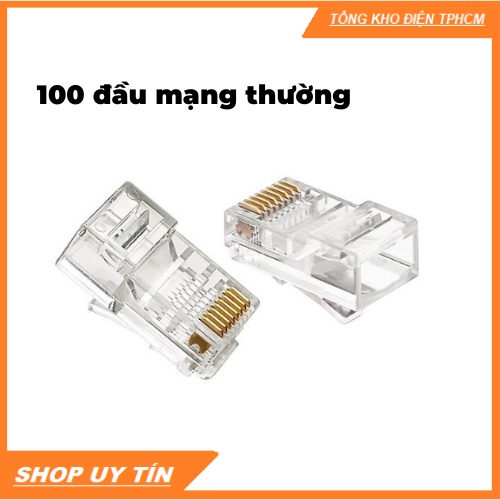 Đầu mạng RJ45 Loại Thường AMPLX (1 Hộp 100 đầu mạng)