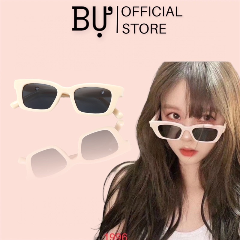 Kính jeny 1996 trắng kem Hot trend Unisex Nam nữ thời Trang