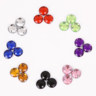 Set 100 hạt nhựa tròn 8mm hai lỗ dùng làm trang sức thủ công