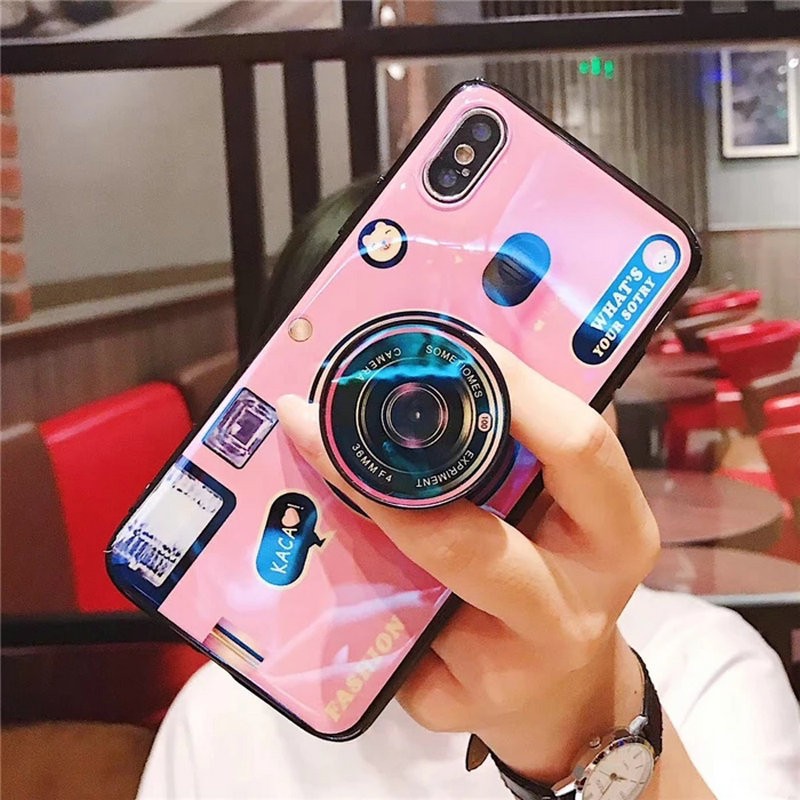 Ốp lưng Samsung S20 S20+ S10 S10+ S9 S9+ S8 S8+ M31 M30S M21 A9 A6 A6+ Note 20 Ultra 10 9 8 Pro Plus Prime Lite 2018 Camera Sweetheart Soft TPU case cover+stand