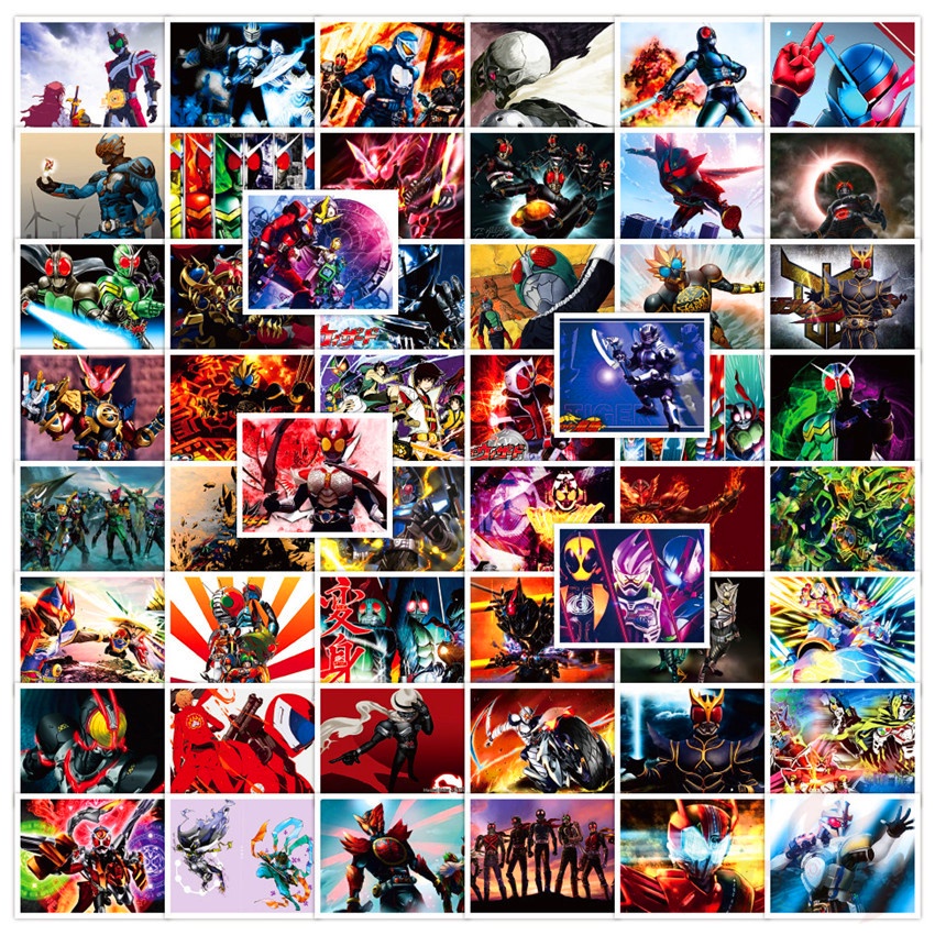 50Pcs/Set  ❉ Masked Rider Series 02 Stickers ❉ Anime Kamen Rider DIY Fashion Mixed Waterproof Doodle Decals Stickers