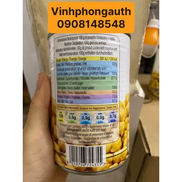 Đậu Chick Peas 400g Giaguaro