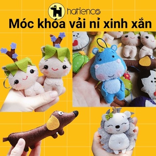 [ Ảnh thật] Móc Khóa thú handmade vải nỉ