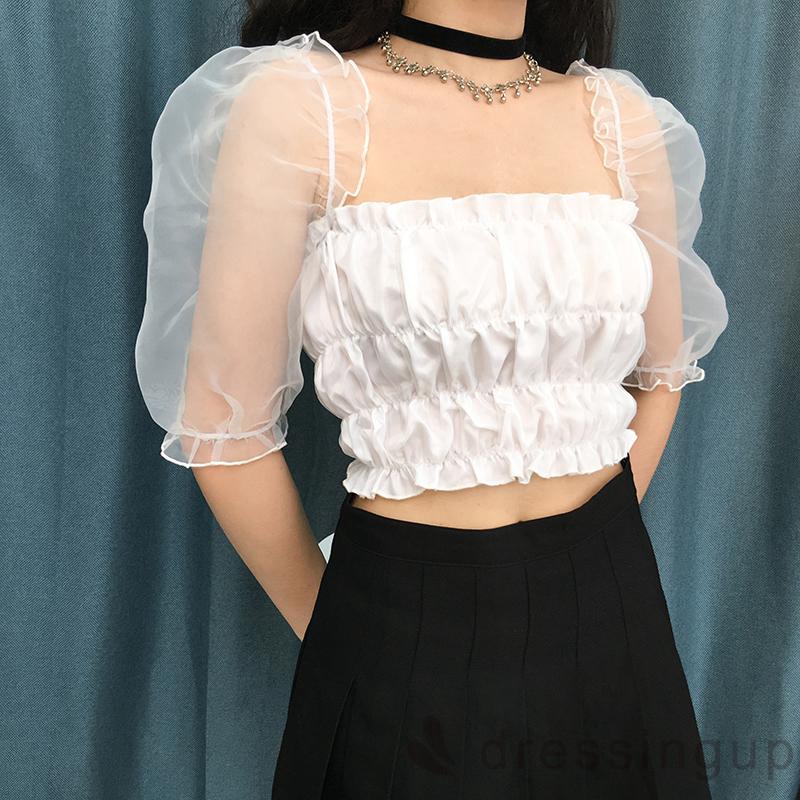 Áo crop top kiểu dáng cổ điển thời trang quyến rũ cho nữ