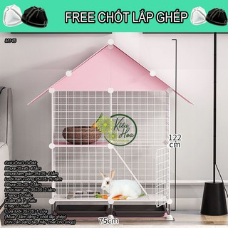 [FREE CHỐT LẮP GHÉP] CHUỒNG CHÓ, MÈO, THỎ LẮP GHÉP BÁN THEO TẤM (có thể tự thiết kế theo ý thích) (Kiều Hoa Store)