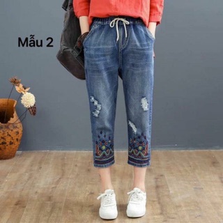 Baggy jean cạp chun