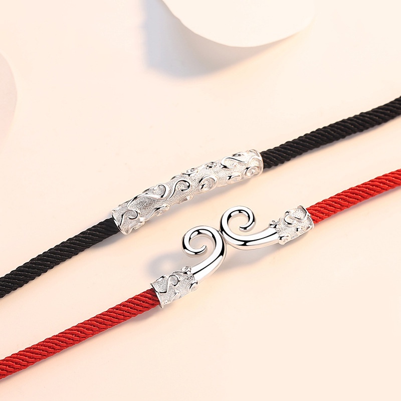 Vòng Đeo Tay Cặp Đôi Màu Đen / Đỏ Dành Cho Học Sinh