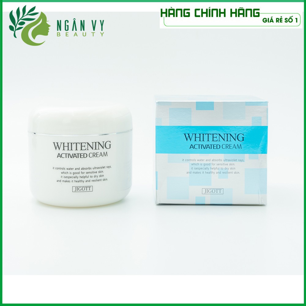 [Mỹ Phẩm Hàn Quốc]Kem Ủ Kích Dưỡng Trắng Da Jigott Whitening Activated Cream 100ml – Hàng Chính Hãng