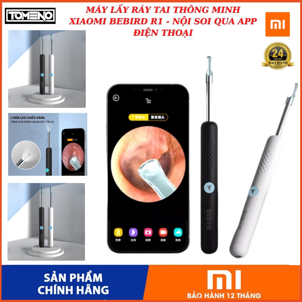 Dụng cụ lấy ráy tai tích hợp camera xiaomi Bebird R1 , máy lấy ráy tai thông minh , nội soi qua app điện thoại