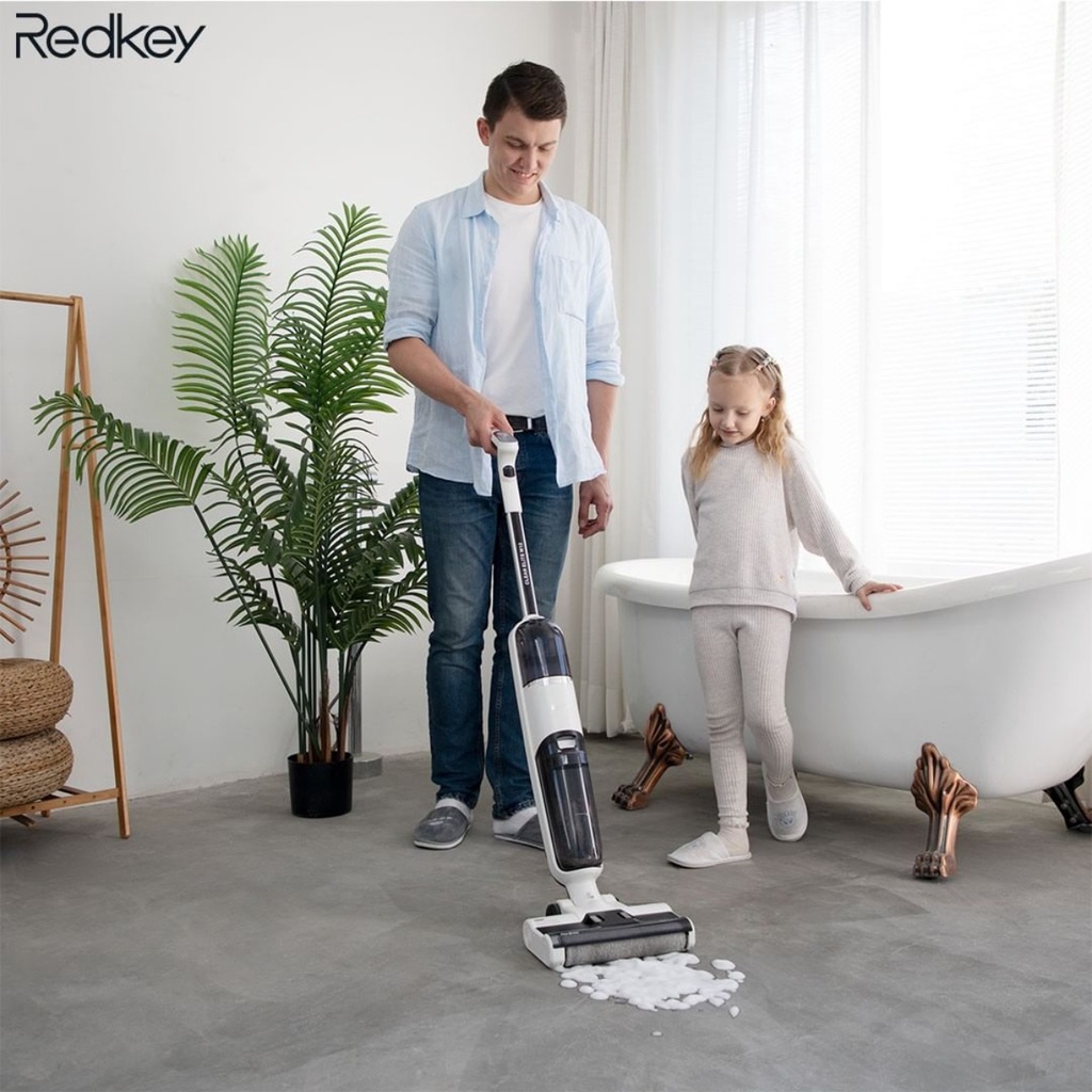 Máy hút bụi khô và ướt 3 trong 1 REDKEY W12 - tự động giặt giẻ - BẢN QUỐC TẾ