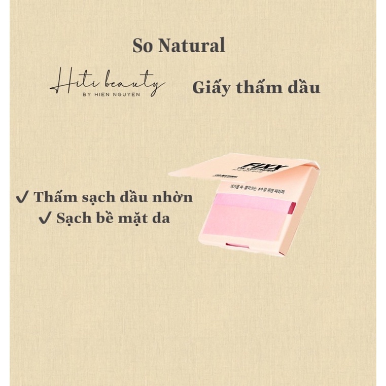 Giấy Thấm Dầu Cho Da Mụn Fixx Oil Cut Paper So Natural