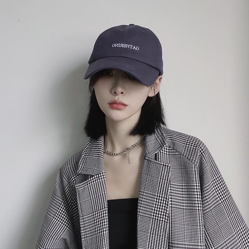 Mũ Lưỡi Trai Thêu Chữ Phong Cách Hàn Quốc Cổ Điển 19141