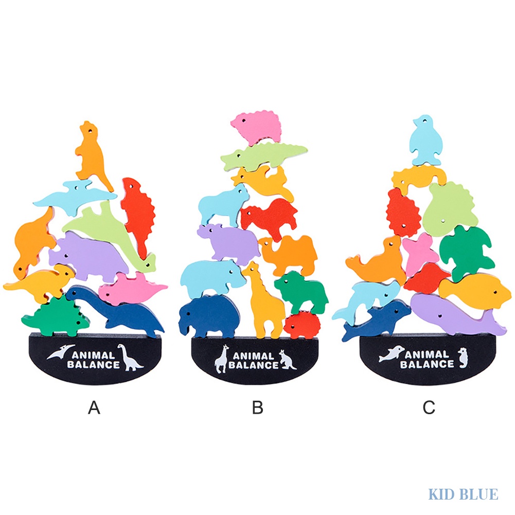 Bộ Đồ Chơi Xếp Hình Khủng Long Bằng Gỗ Cho Bé