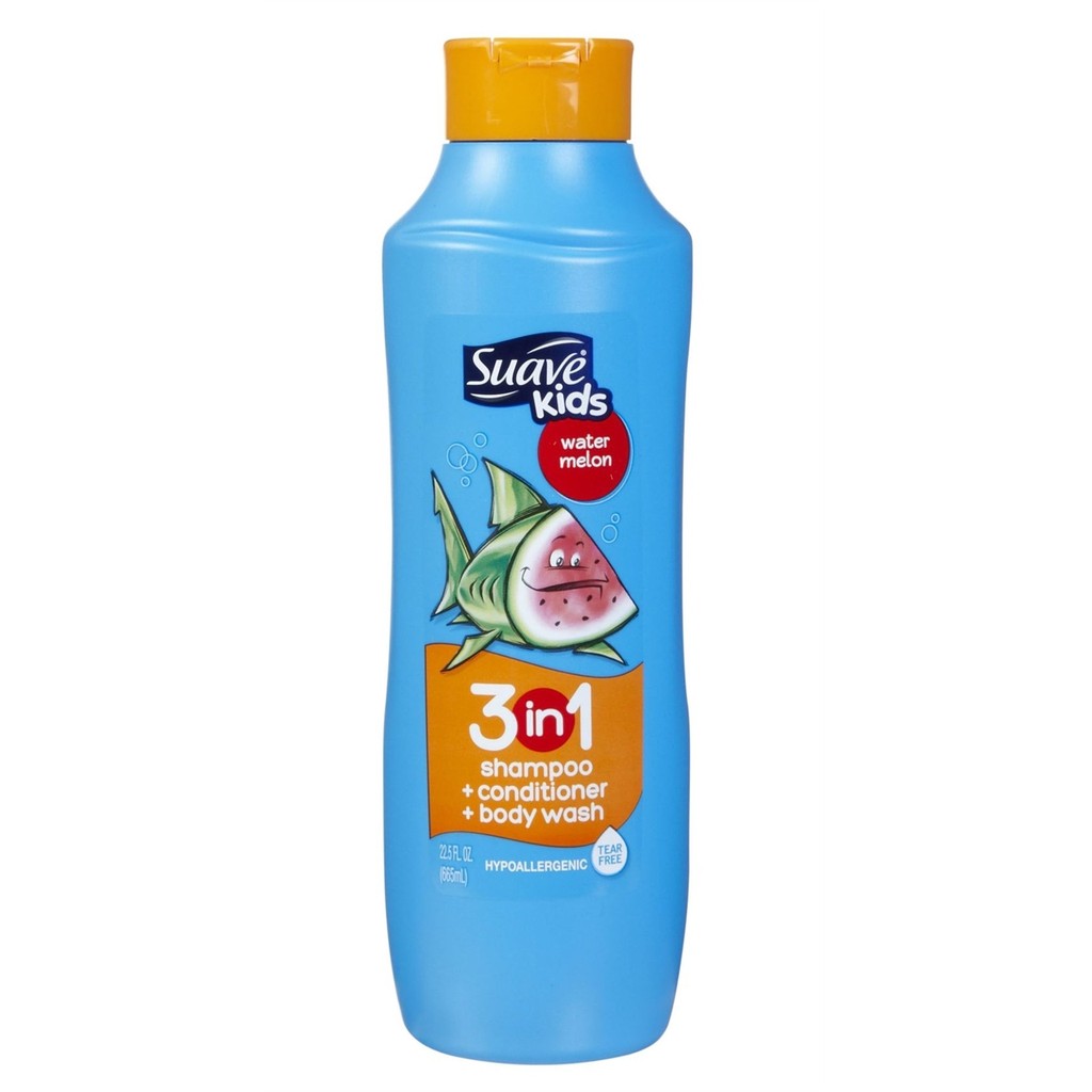 Sữa tắm gội xả trẻ em Suave Kids 3 trong 1(Mỹ), 665ml