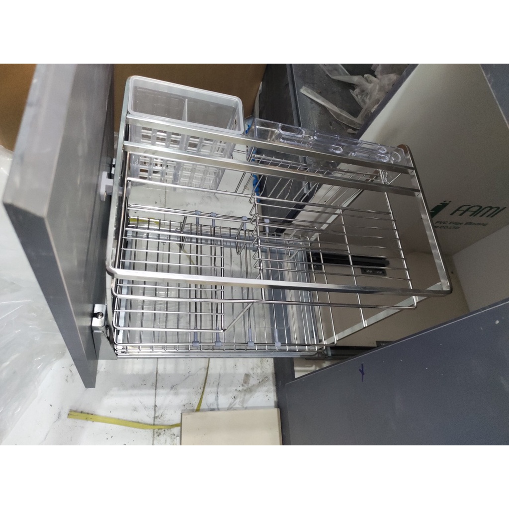 GIÁ DAO THỚT ĐA NĂNG GEMANI INOX 304  KÈM RAY GIẢM CHẤN