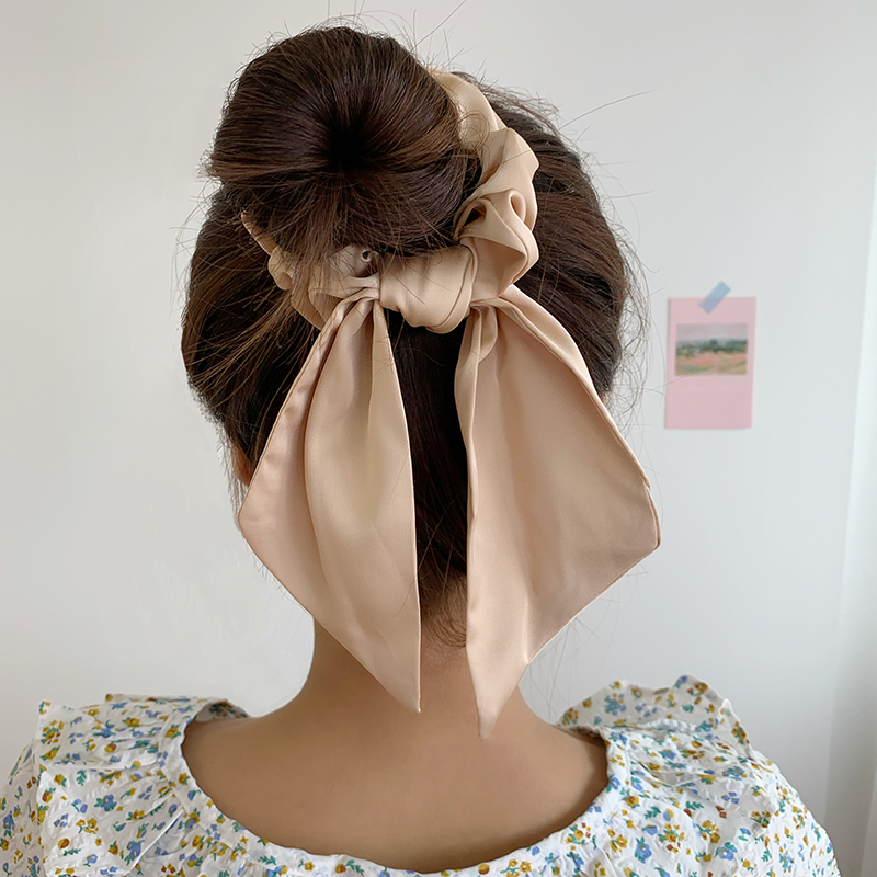 Dây buộc tóc ruy băng satin kiểu dáng đơn giản d2091724