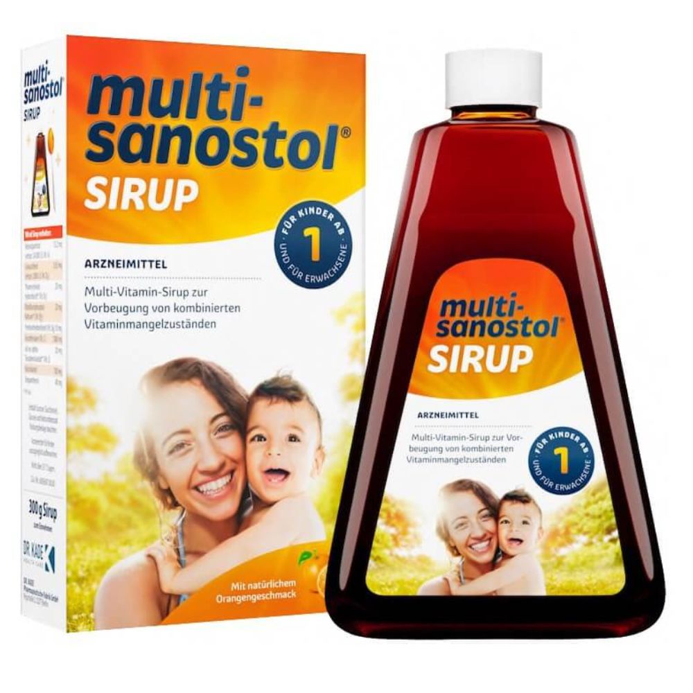 Siro vitamin tổng hợp cho bé biếng ăn chậm lớn Sanostol Đức số 1,3,6 hỗ trợ tăng sức đề kháng và hệ tiêu hoá, miễn dịch