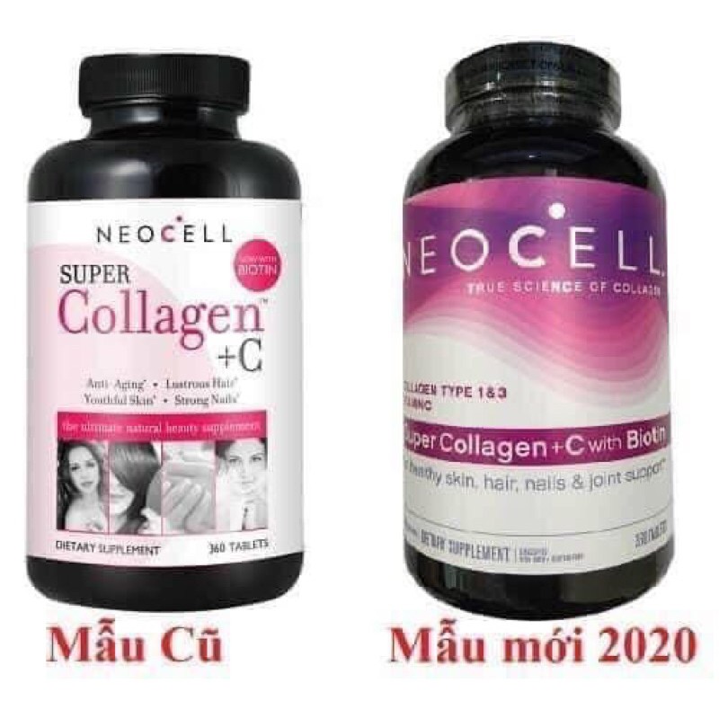 [ CHÍNH HÃNG] VIÊN UỐNG NEOCELL SUPER COLLAGEN C TYPE 1&3 + C + BIOTIN 360 VIÊN 𝗠𝗔̂̃𝗨 𝗠𝗢̛́𝗜 𝗡𝗛𝗔̂́𝗧 𝟮𝟬𝟮𝟬