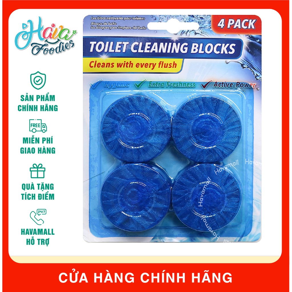 Viên Tẩy Bồn Cầu 4 Cái Uncle Bills – Toilet Cleaning Blocks