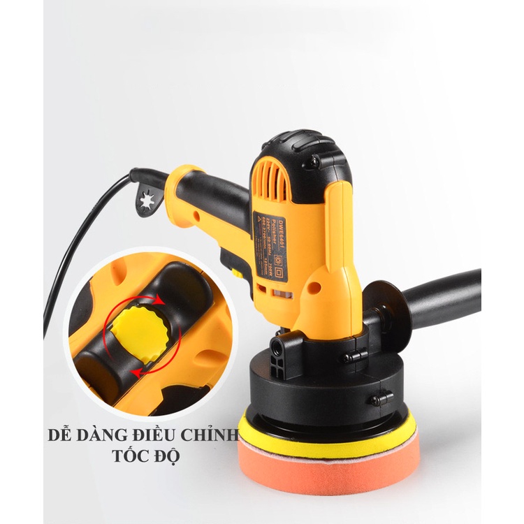 Máy đánh bóng ô tô, xe máy, đá, gỗ công suất 850w DEWALT - Động cơ dây đồng bền bỉ, Bảo hành 6 THÁNG