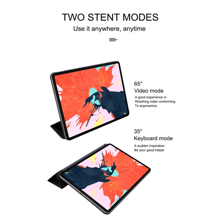 Bao da máy tính bảng nắp lật màu trơn cho Apple IPad Pro 11"/ 12.9" 2018