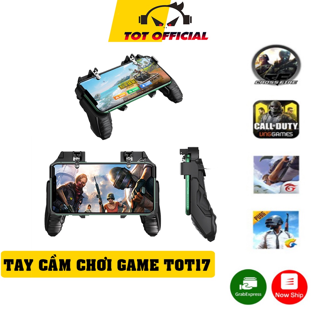 Tay cầm chơi game điện thoại TOT17 loại chuyên nghiệp Pubg Ros Freefire Cod